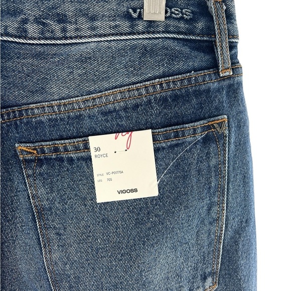 NWY Vigoss Medium Wash Royce High Rise 70's Jeans 30 - Picture 5 of 7